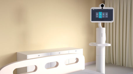 Telemedicine cart virtual rounding