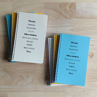 letterpress notebook journal spiral bound book