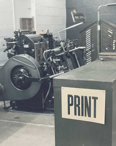 Onward & Company's letterpress print shop