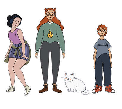 Poppy and Friends Flat Colour