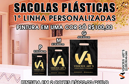 SACOLAS PLASTICAS BOCA DE PALHAÇO PRIMEI