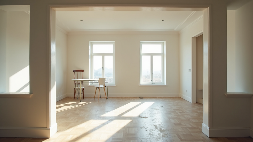 Eye-level view of a well-designed interior painting project