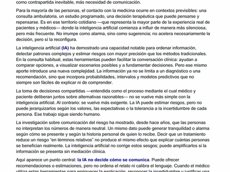 Desafíos de la IA en la medicina actual (III)