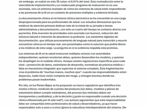 Implementar IA en salud sin evidencia: El costo oculto de llegar primero (VI)