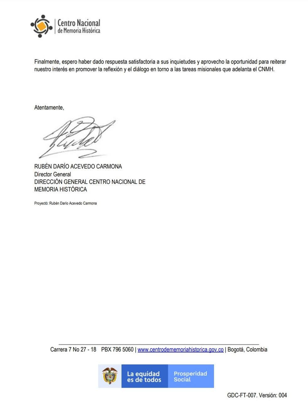 Comunicado CNMH Darío Acevedo (3)