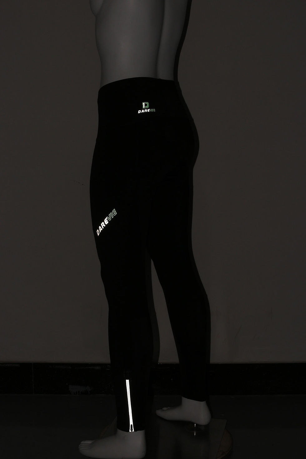 Thumbnail: Korea chinlon+spendex,  tight & well-fitting long pants with leg open zippers