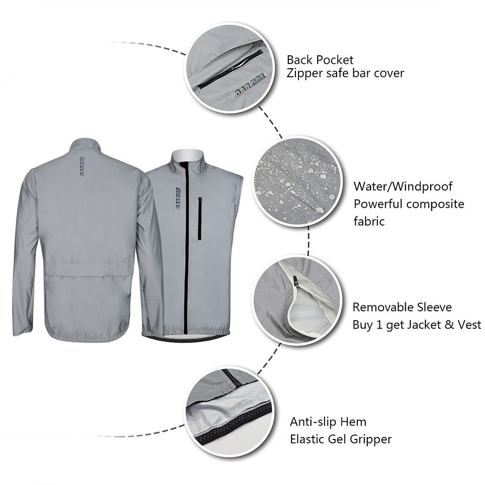 Thumbnail: Reflective Cycling Jacket sleeveless cycling Vest removable sleeves cycling jack