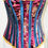 Thumbnail: Juno Corset - Over Bust Chinese Print with Sheer Side Panels