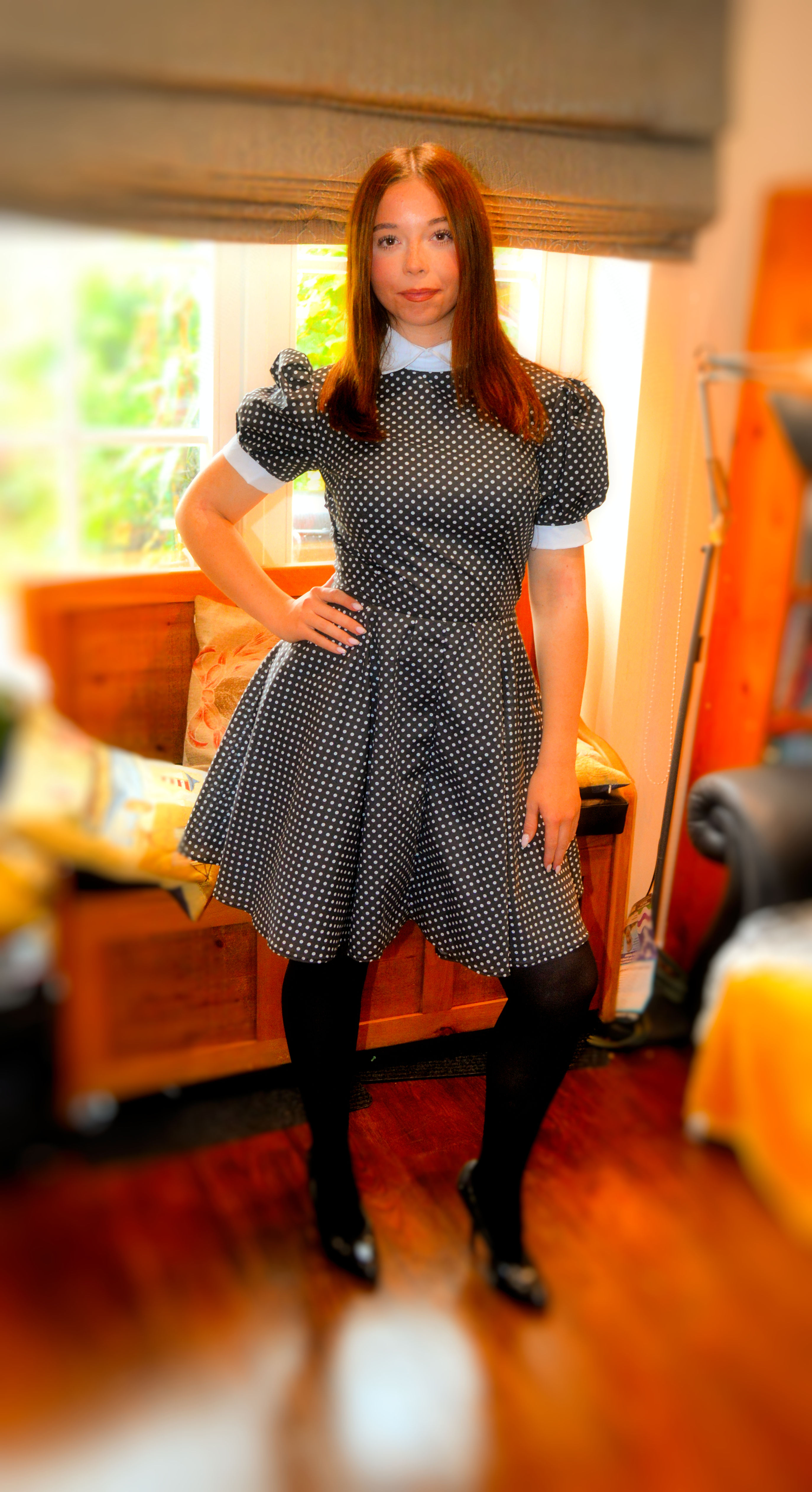 Wednesday Addams styled Dress