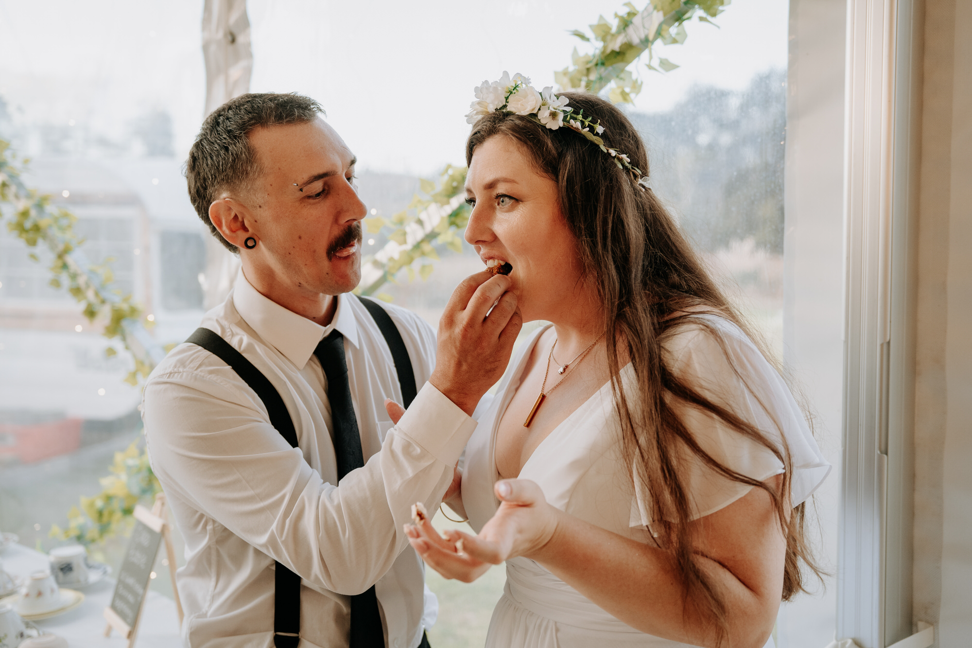 A candid moment from Nekel and Glen’s Waterfall Farm wedding (115 of 126)