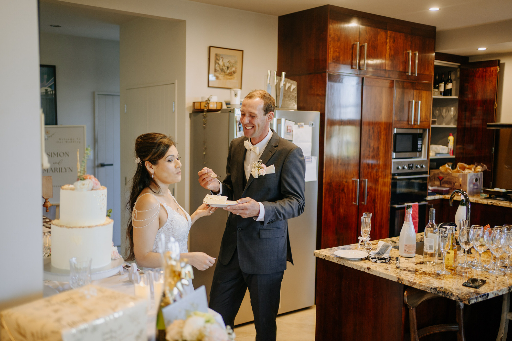 A candid moment from Marilyn and Simon’s St Pauls Church wedding (79 of 82)
