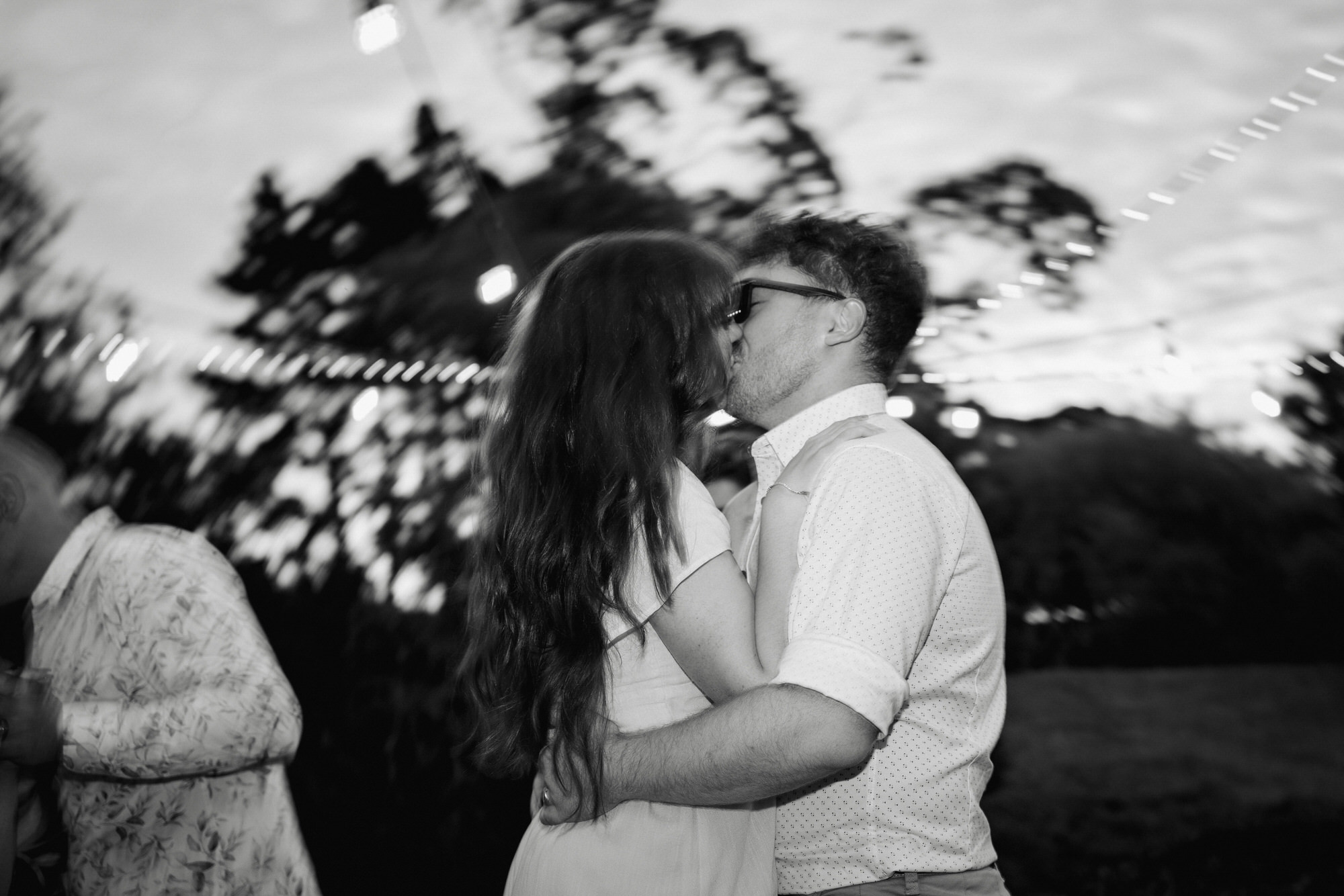 A candid moment from Nekel and Glen’s Waterfall Farm wedding (123 of 126)