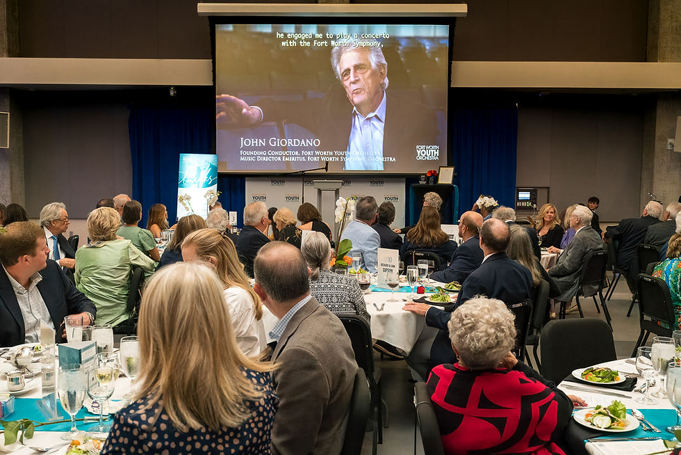 Fort Worth Arts Leaders Gather to Honor John Giordano at FWYO Finale Celebration