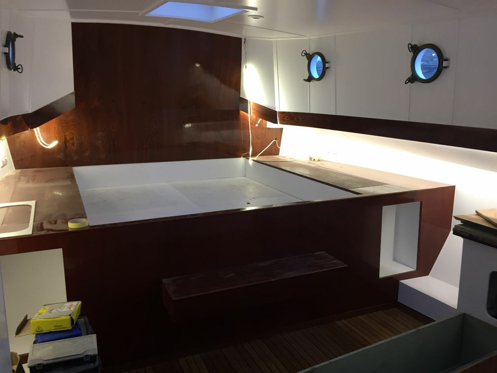 Dutch Barge - Bedroom Bespoke Bedroom Fit Out - River Thames, London