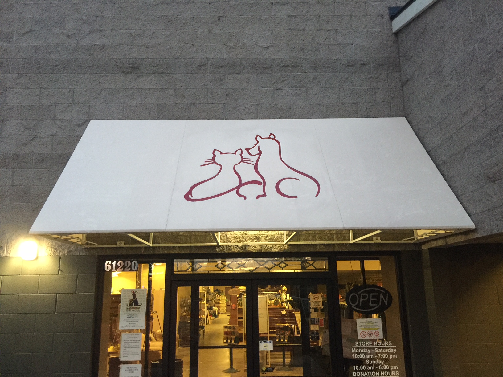 Humane Society Awning with Logo
