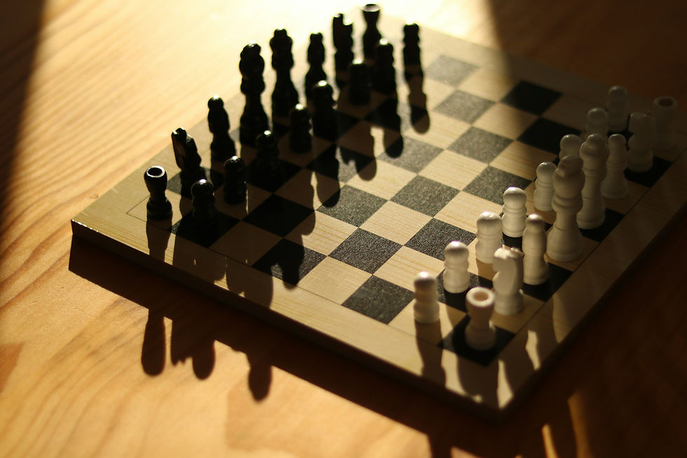 Chess board illustrating a strategy laid out ready to fail before you've even started.