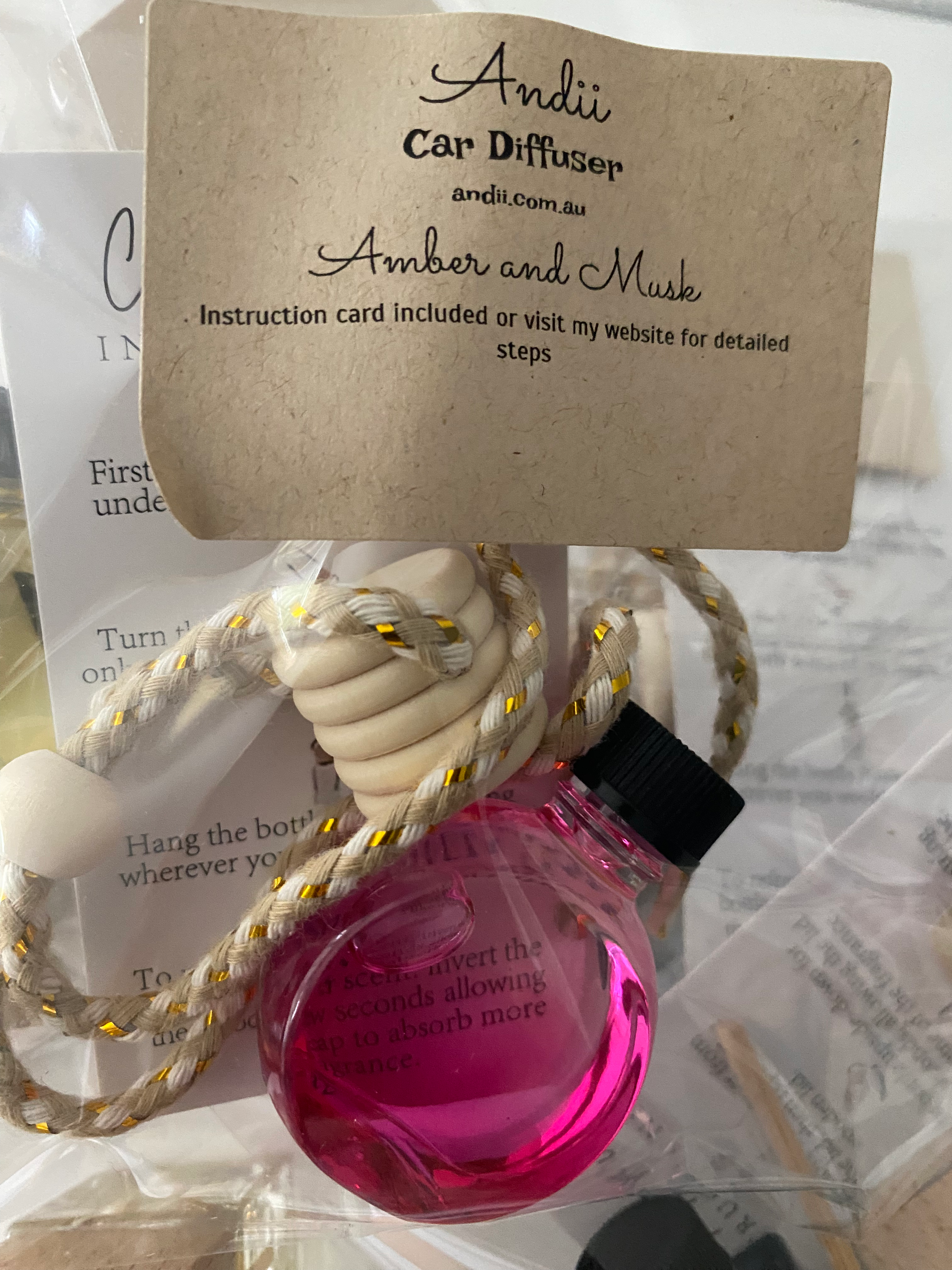 Car Diffuser -Amber & Musk