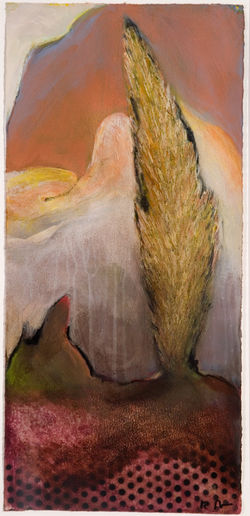 Mindscape #1, Mixed media. 18” x 24”.