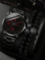 Montre en acier pour hommes avec couronne de lion
