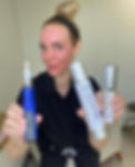 Picture of client holing Microneedling Skin Pen