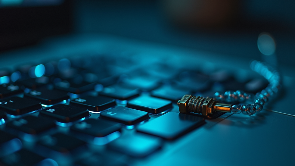 Vue en plongée d’un clavier d’ordinateur avec un cadenas symbolisant la sécurité des données