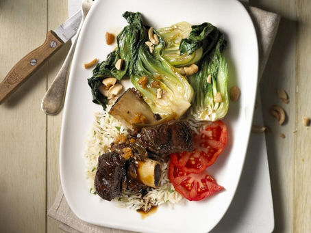 Bulgogi-style Braised Short Ribs with Baby Bok Choy