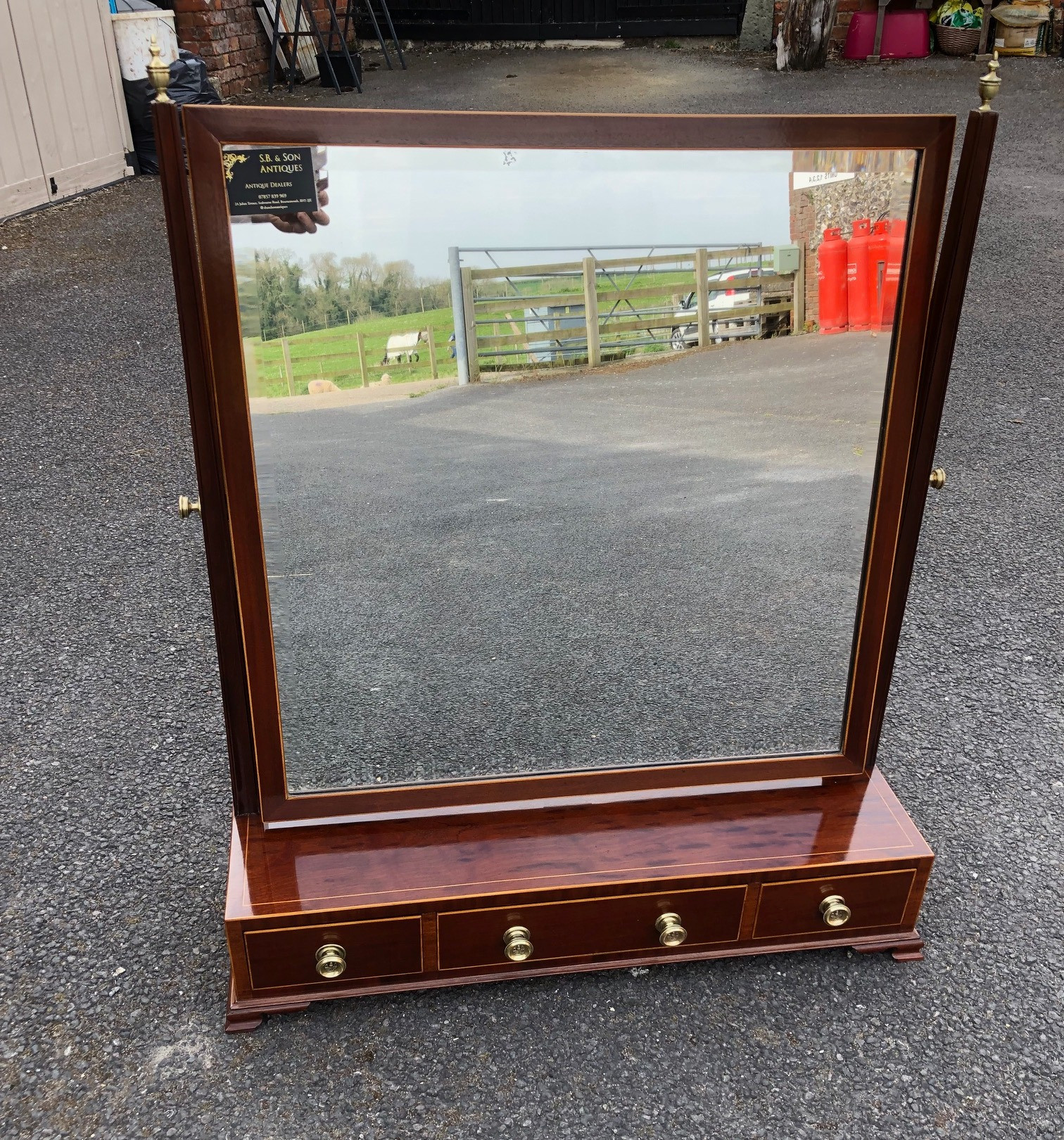 Antique Plum Mahogany mirror