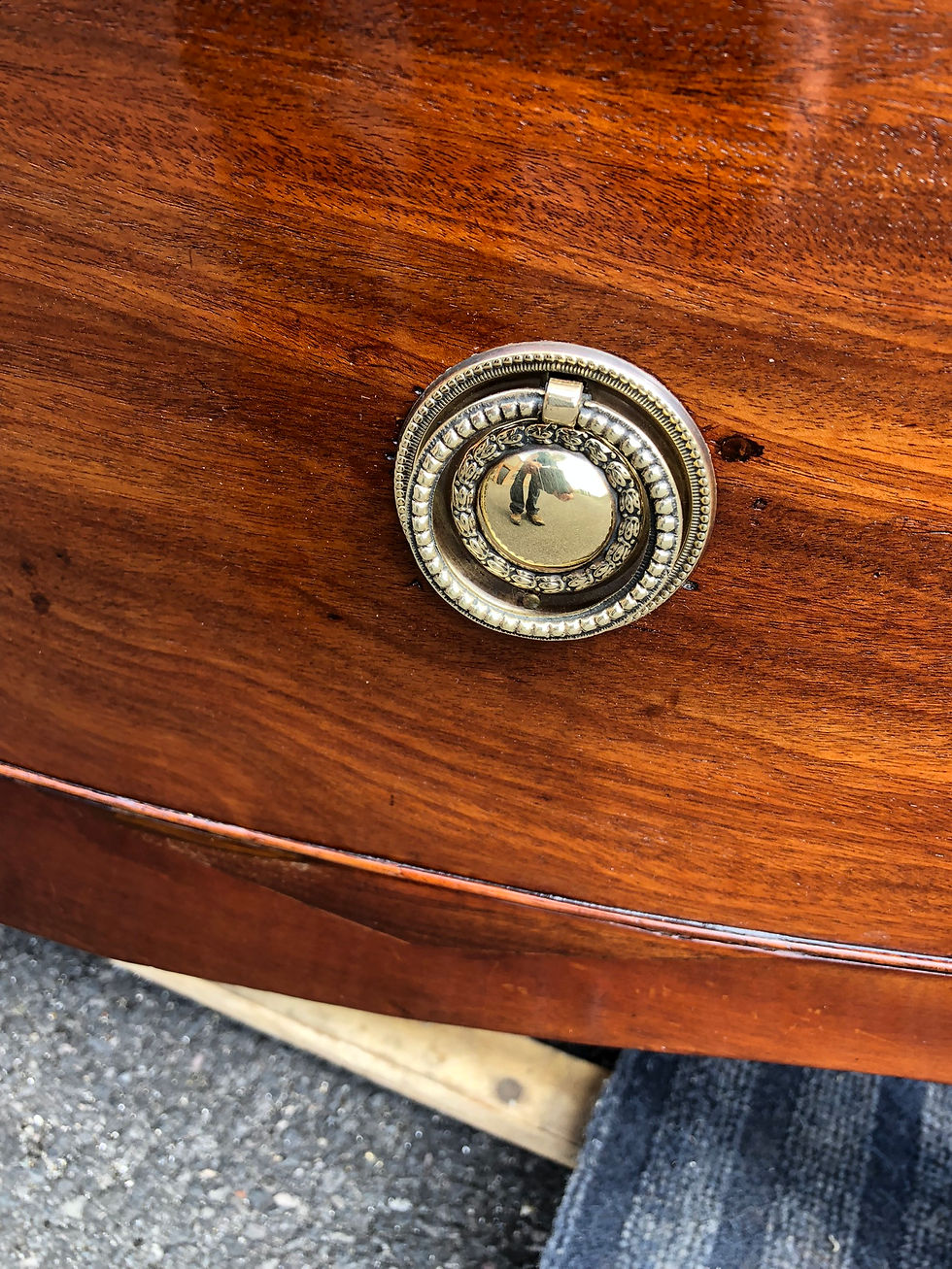 Thumbnail: Bow Front Mahogany Chest