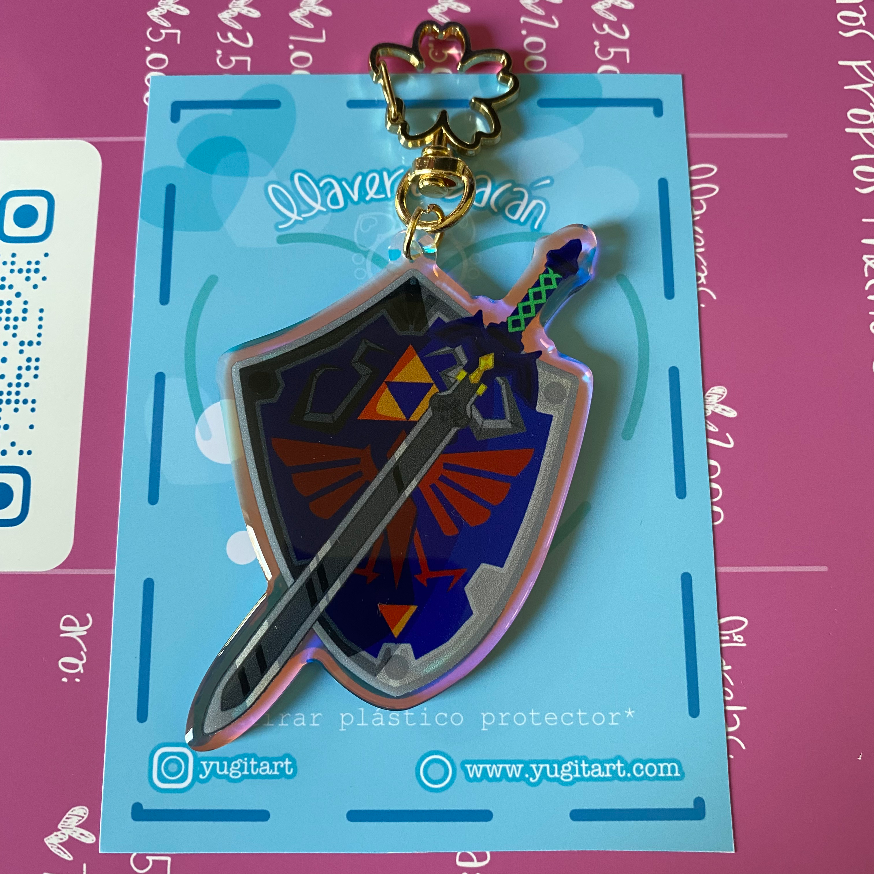 Llavero Escudo y Espada