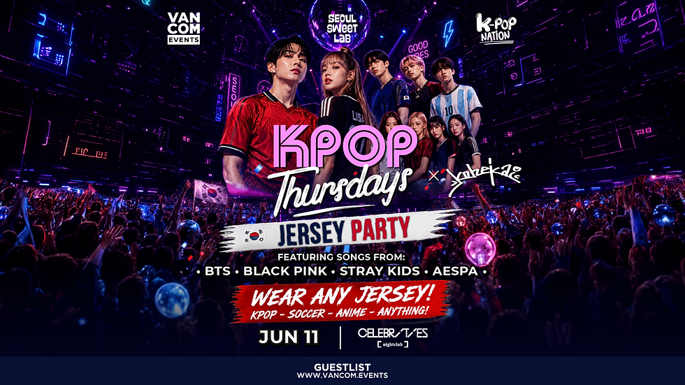 K-POP THURSDAYS - JERSEY PARTY