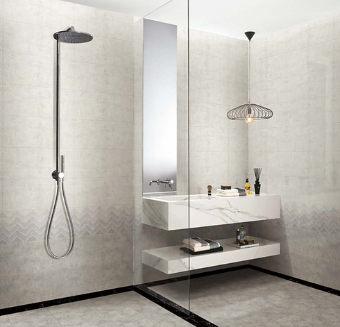 1 PC 12" x 24" | Glazed Wall & Floor Tiles, Light Grey, Medium Grey, 63151