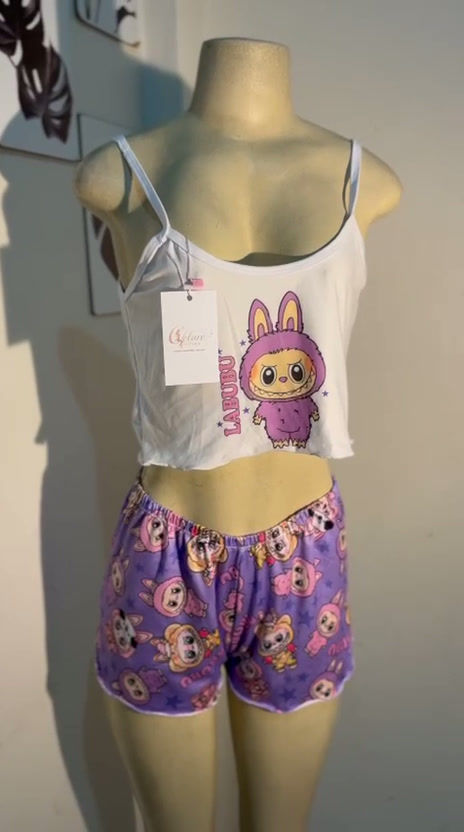 Miniatura: Kit 10 Baby Doll Feminino Virginia Suede  Pijama Short Doll Confortável Atacado