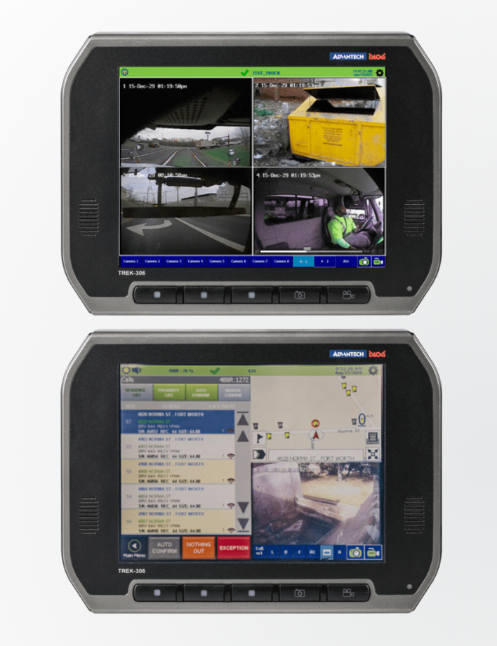 Tablets showing Univerus Waste & Recycling technology