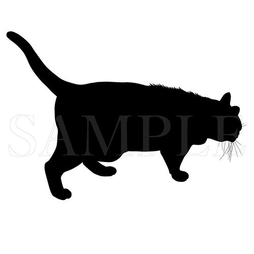 大人猫のシルエット20枚