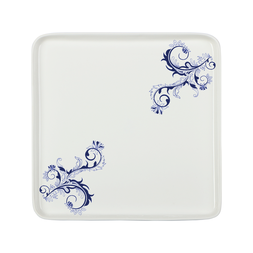 Miniaturbild: Servierplatte, Bonechina Porzellan, weißes Porzellan, buntes Porzellan, Porzellanwerkstatt Wien,modernes Geschirr, manodesign
