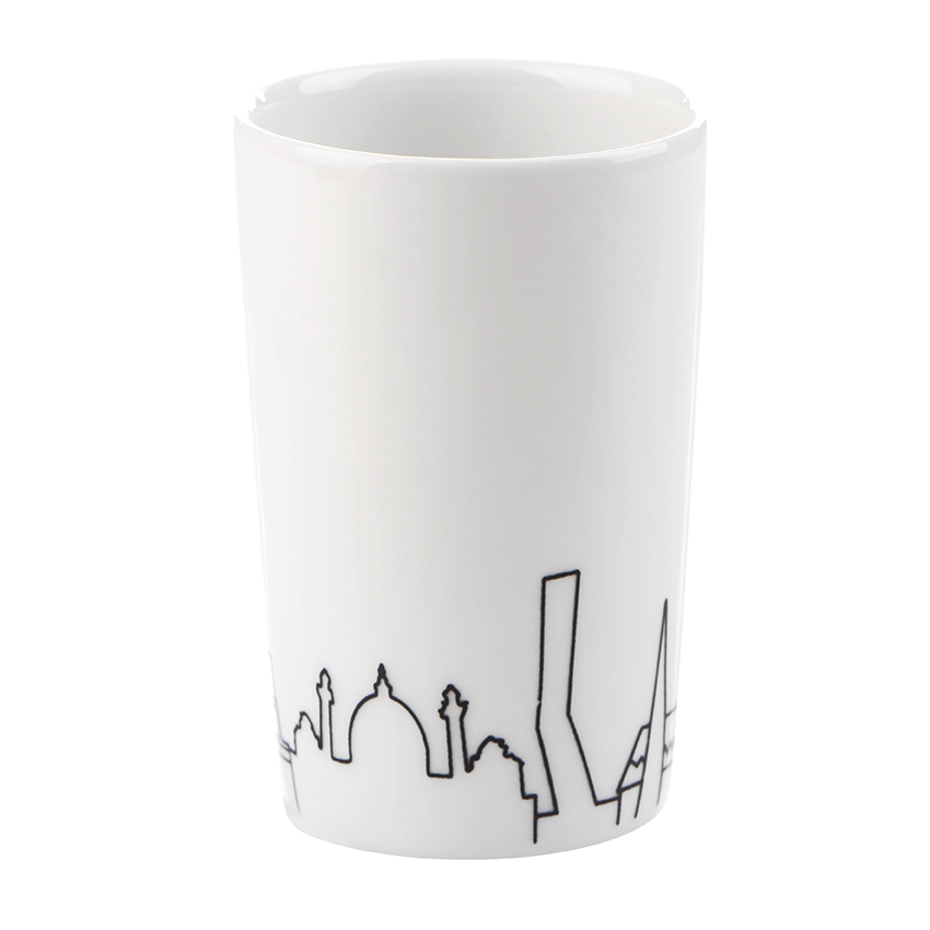 Thumbnail: Wien Souvenier, Porzellanbecher, Skyline von Wien, Keramik in Wie, moderene Wien Souveniers, mano design