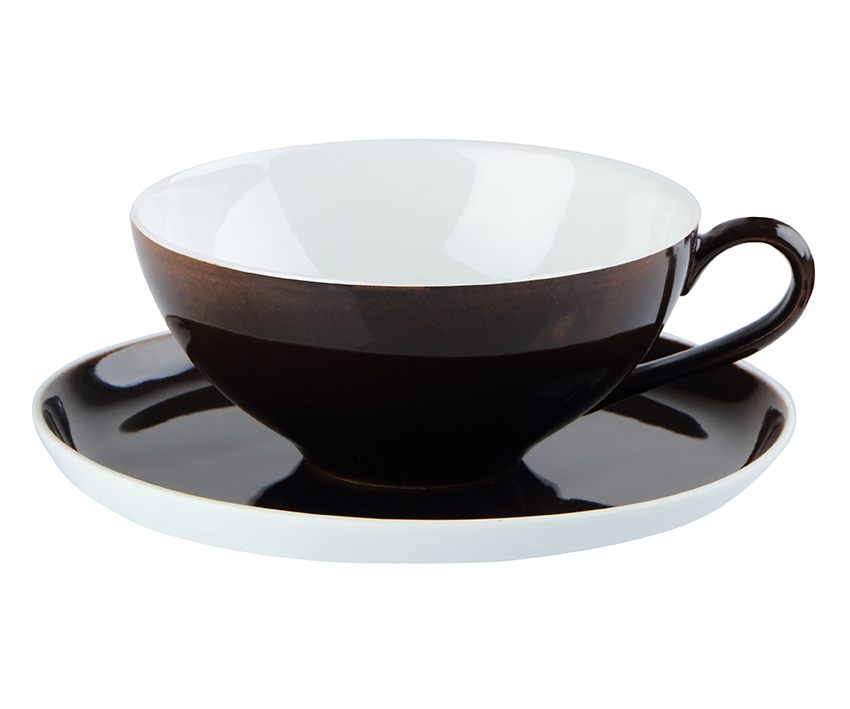 Thumbnail: Teetasse, Bonechina Porzellan, weißes Porzellan, buntes Porzellan, Porzellanwerkstatt Wien,modernes Geschirr, manodesign