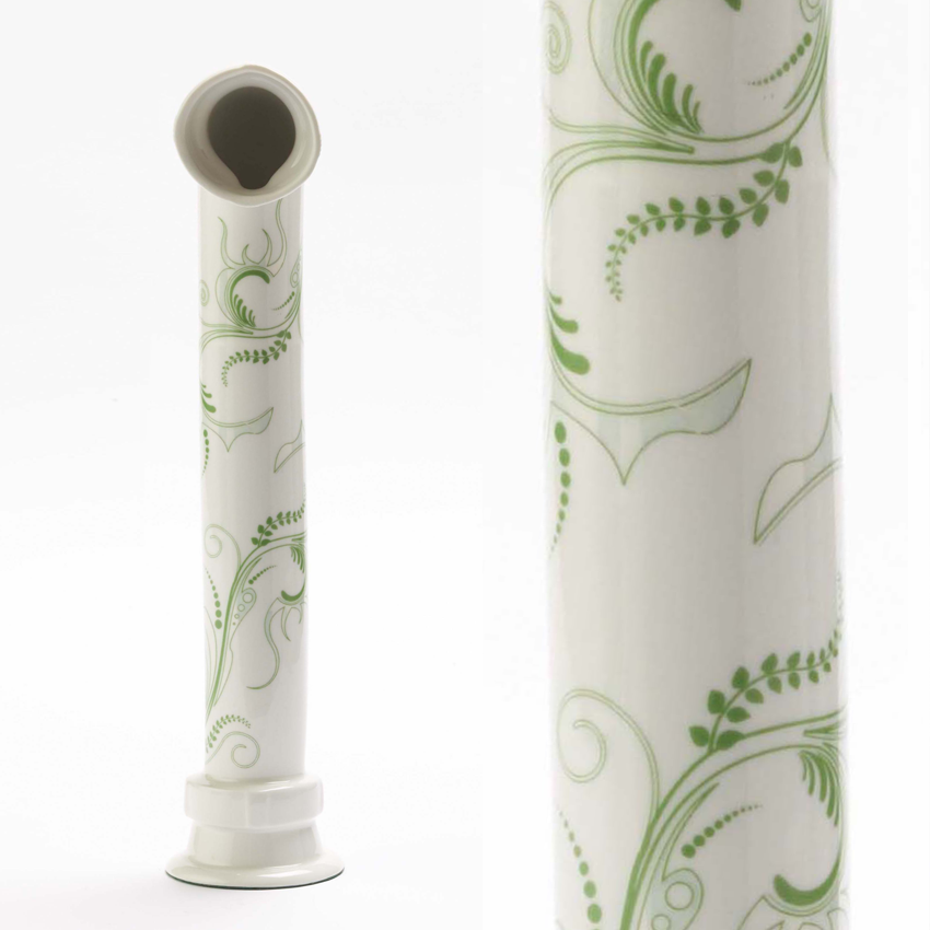 Miniaturbild: Porzellanvase mit floralem Dekor, weiße Porzellanvase, Wasserrohre