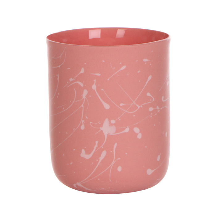 Thumbnail: eingefärbtes Porzellan, Becher, Kaffeebecher, Bonechina Porzellan, Rosetöne