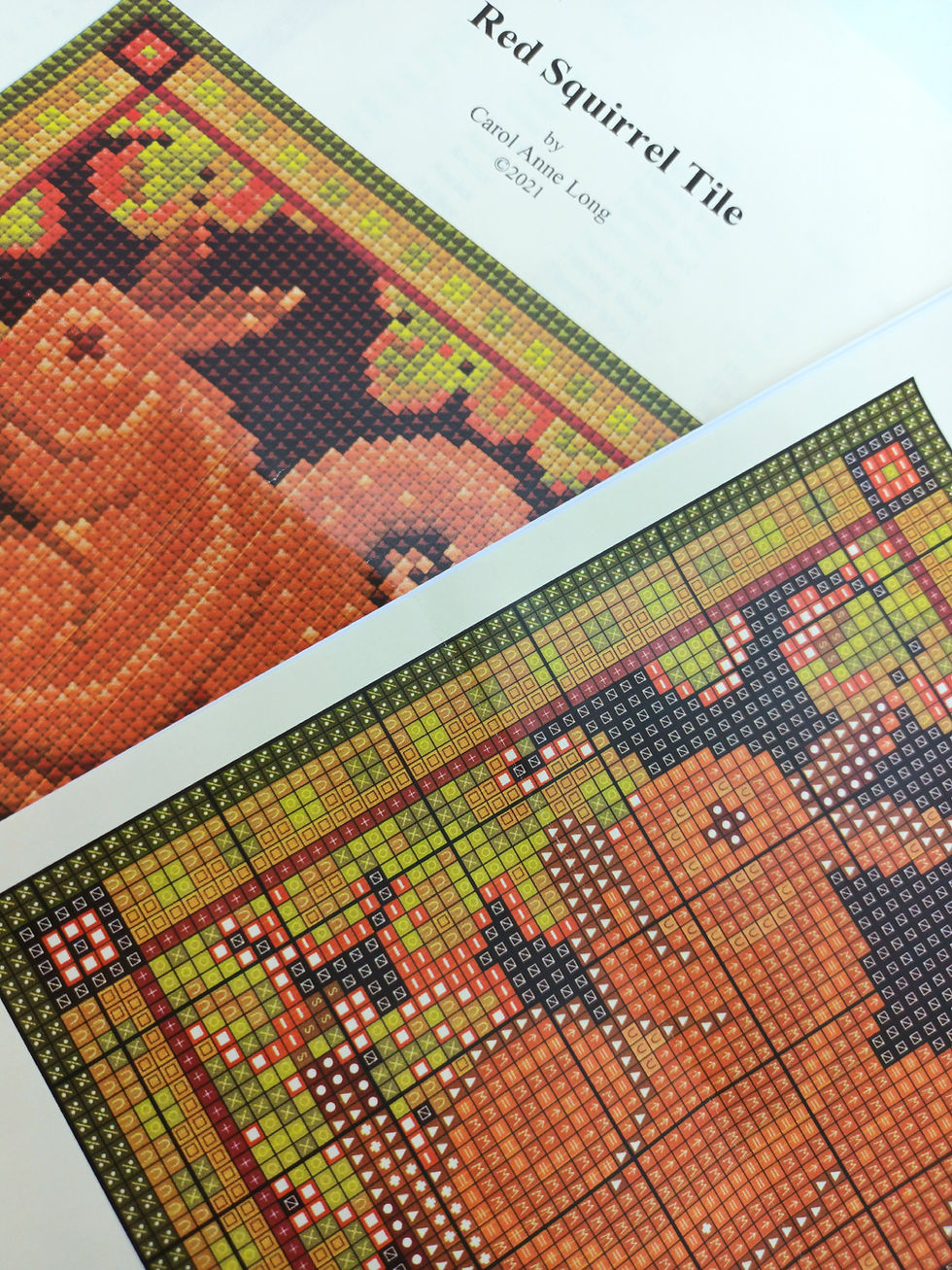 Thumbnail: Red Squirrel Tapestry Cushion Kit, Squirrel Cross Stitch Counted Tapestry Kit,