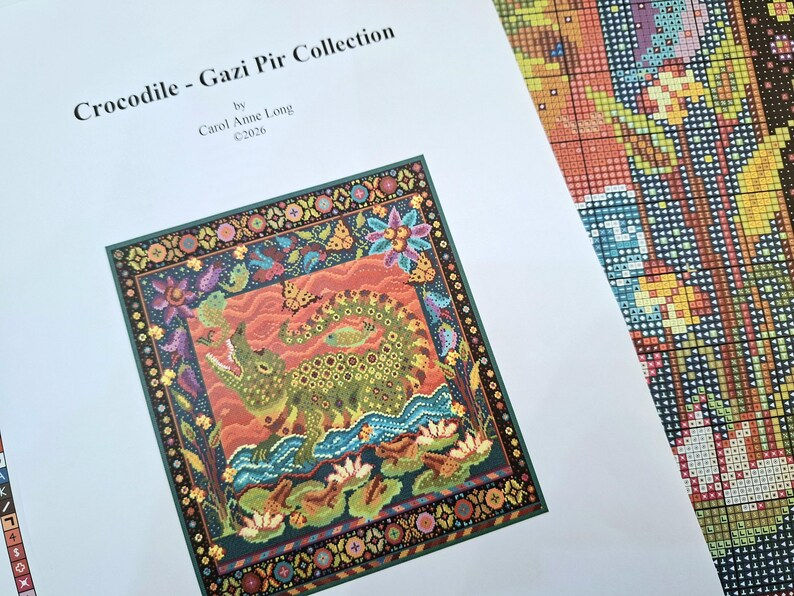 Thumbnail: The Crocodile-Gazi Pir Collection, Tapestry Kit, Counted Cross-stitch