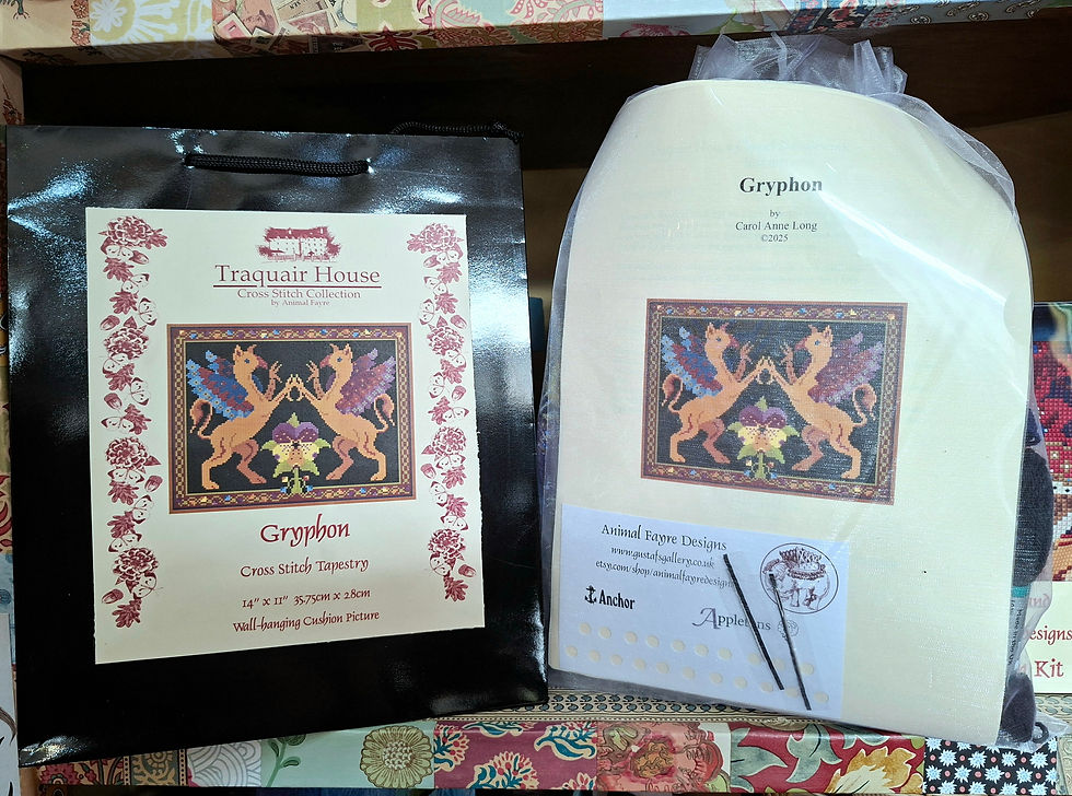 Thumbnail: Gryphon Tapestry Kit,  Traquair House Chapel Needlework,  Heraldic Tapestry Kit