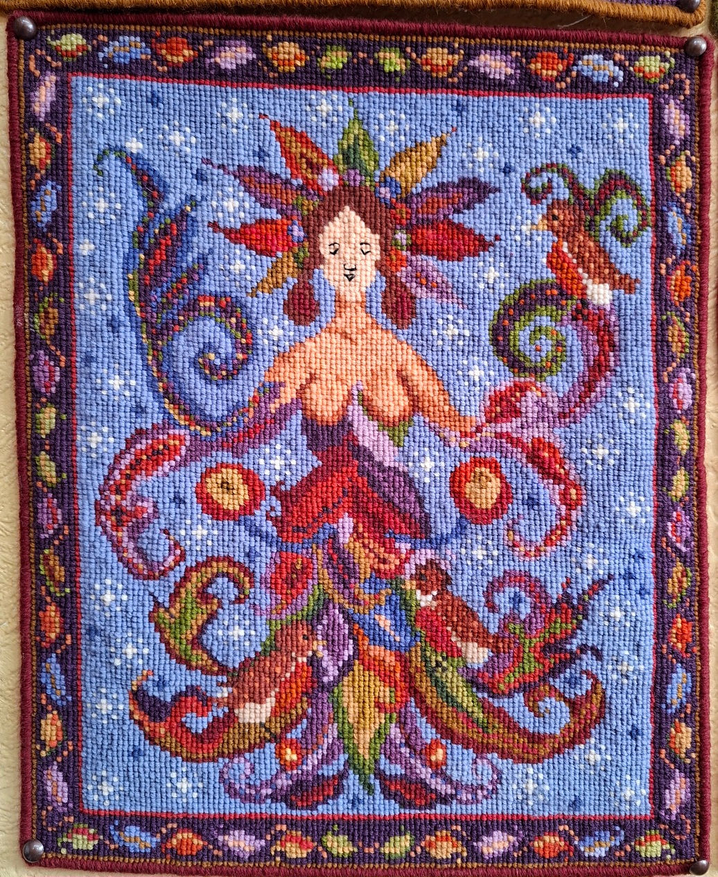 Traquair House Chapel Needlework Winter Goddess by Animal Fayre Design