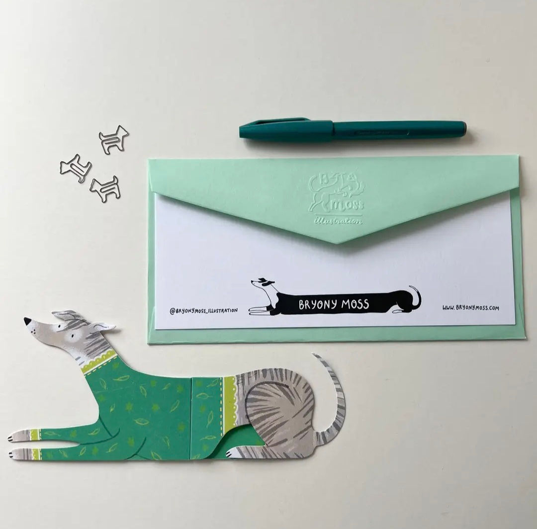 'Fern', Greyhound Extendable Card, By Bryony Moss