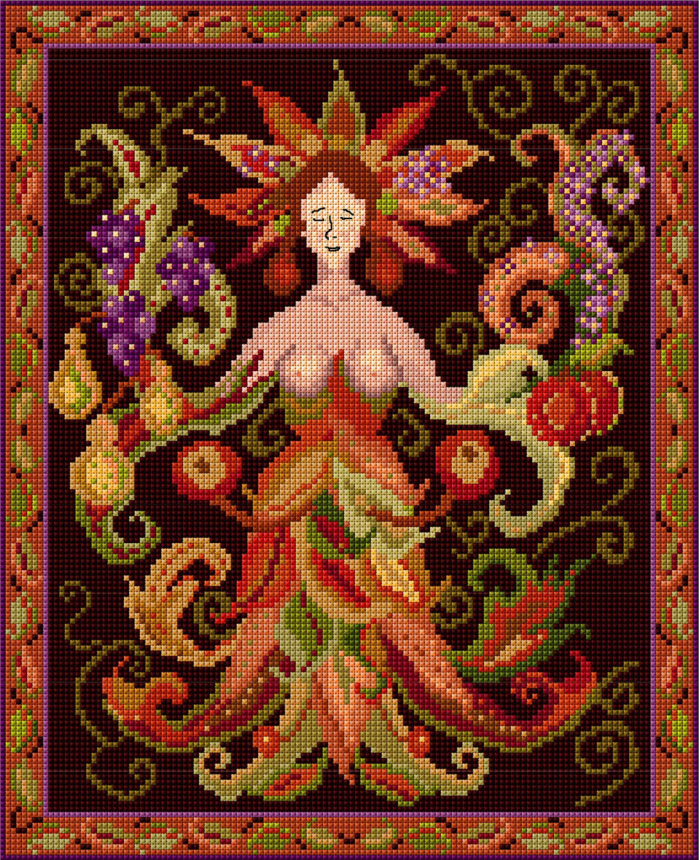 Thumbnail: Traquair House Chapel Needlework Four Seasons Goddess Collection