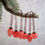 Thumbnail: Beautiful Set of 6 Small Christmas Tree Luster Baubles