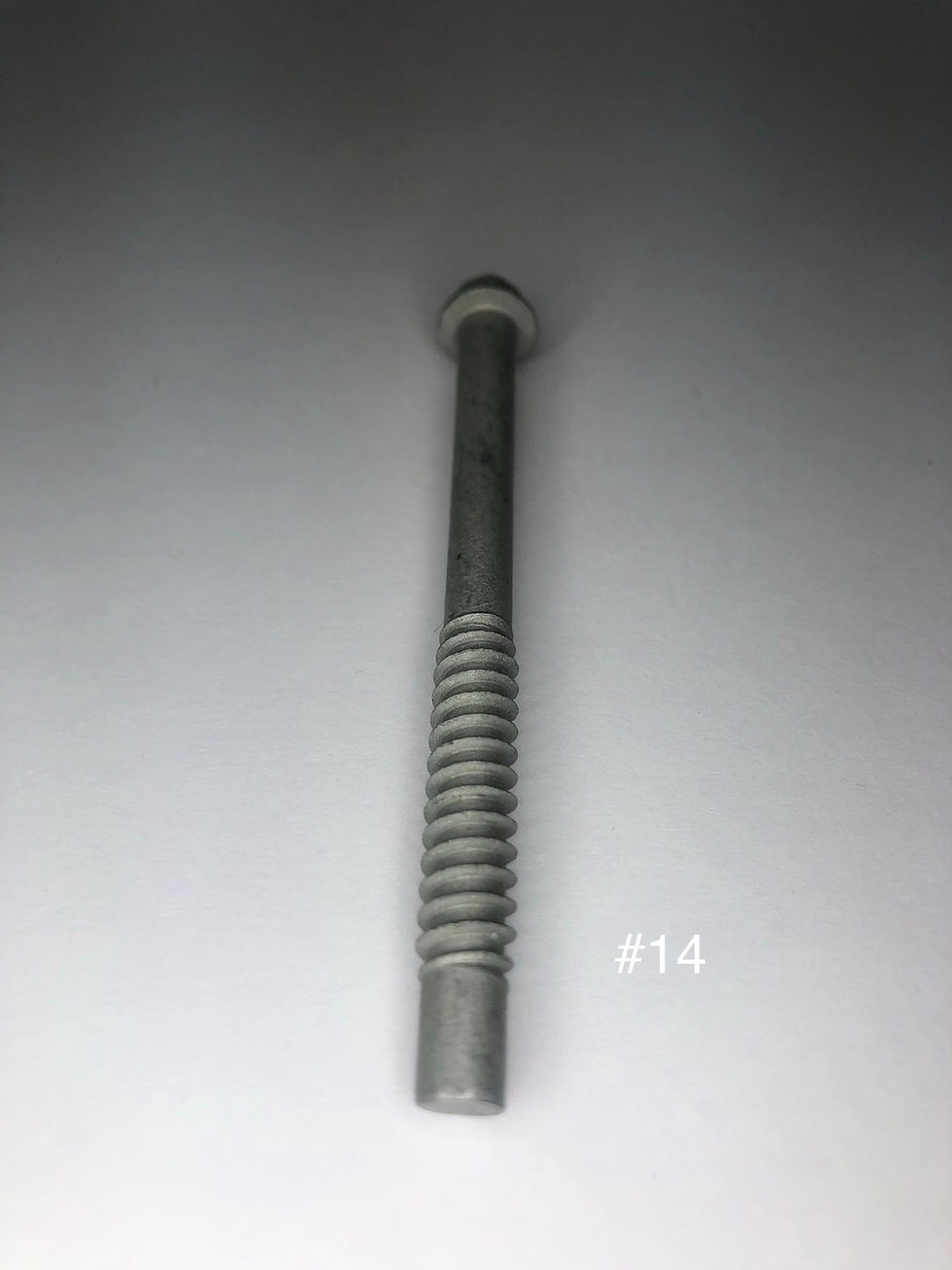 Miniatura: grey metal accordion shutter screw, foreshortened view  #14