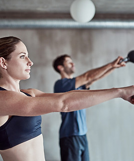 Séance d'entraînement kettlebell
