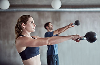 Workout mit Kettlebell