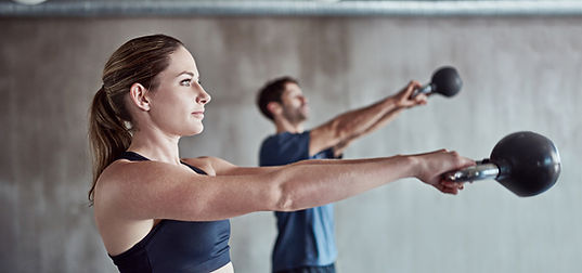 Workout mit Kettlebell